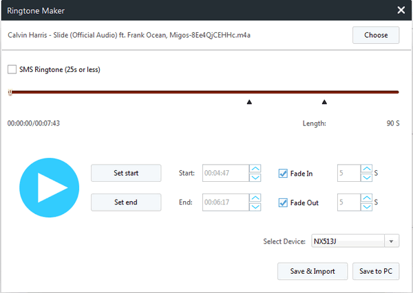 Syncios ringtone maker