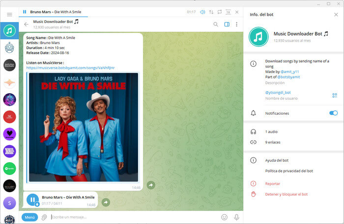 telegram spotify downloader bot @ytsongdl_bot