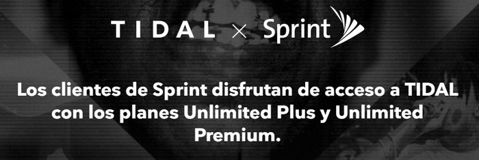 Tidal y Sprint 6 meses gratis