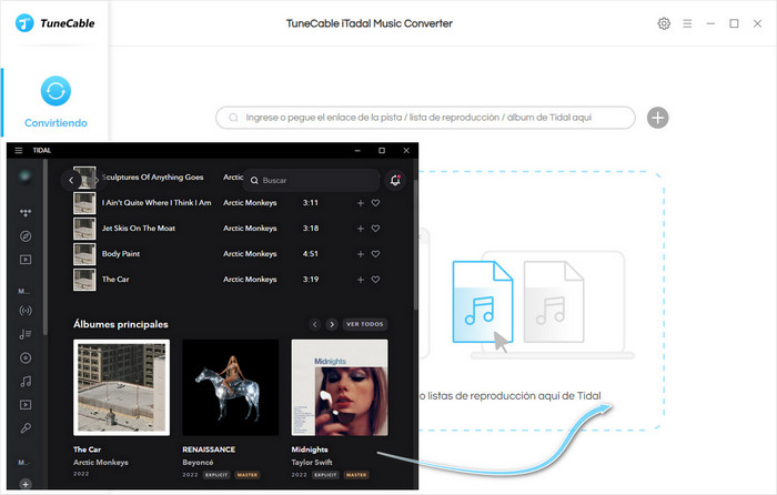 agregar la música de Tidal a TuneCable