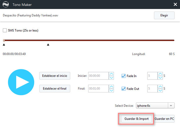 interface of Syncios