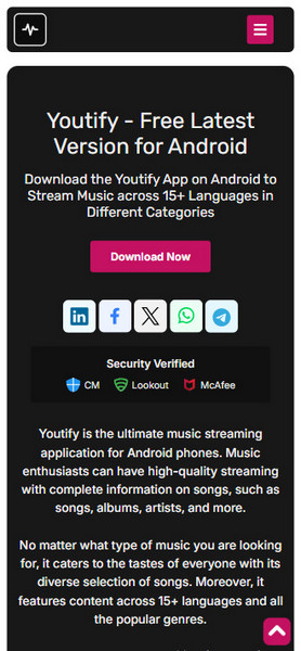 Youtify para Android