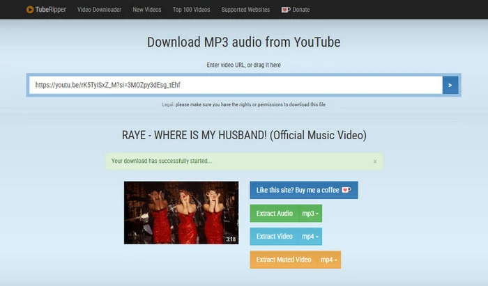 TubeRipper youtube a mp3 o mp4